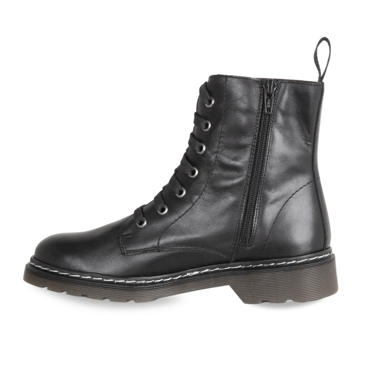 Leather Boots Black Leather Boots Zipper Boots Laces Boots TR Rubber sole PASO 29 MARION M503 Footmasters podiatrist recommended shoes australia women's comfort shoes for work